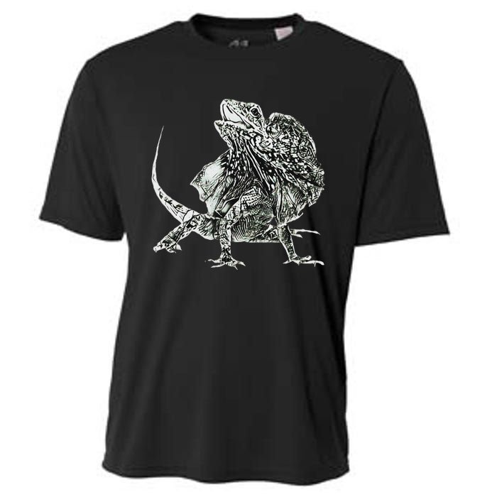 Frilled Lizard Terrarium Motif Reptiles Frilled Lizards Cooling Performance Crew T-Shirt