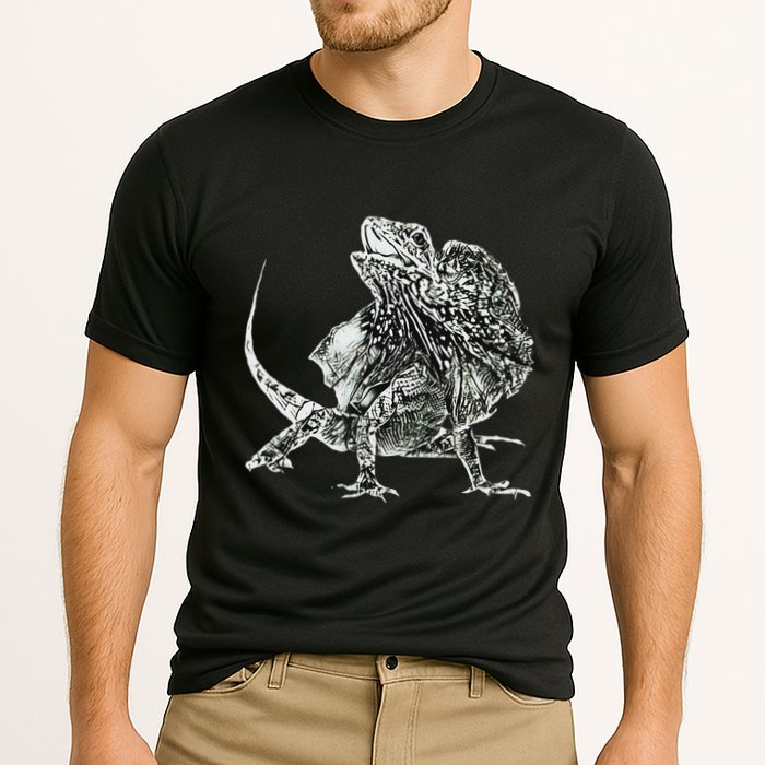 Frilled Lizard Terrarium Motif Reptiles Frilled Lizards Cooling Performance Crew T-Shirt