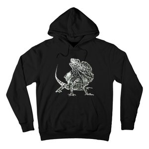 Frilled Lizard Terrarium Motif Reptiles Frilled Lizards Hoodie