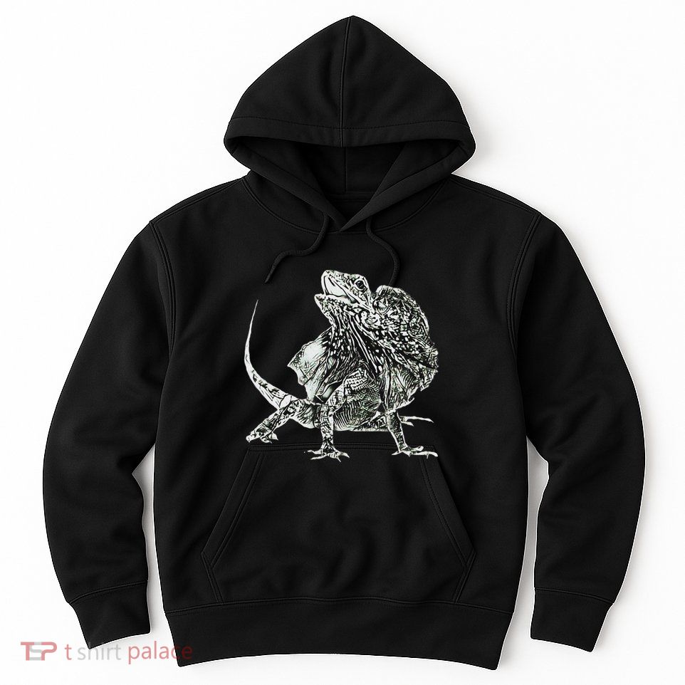 Frilled Lizard Terrarium Motif Reptiles Frilled Lizards Hoodie