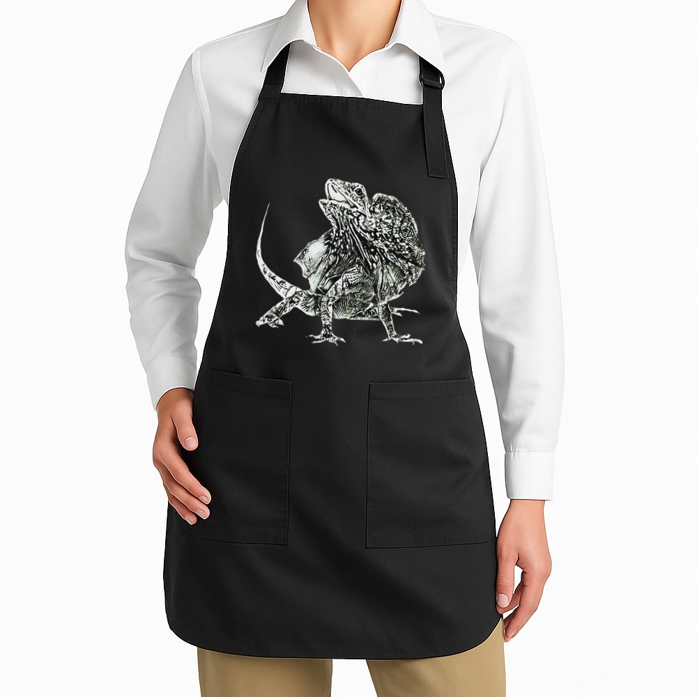 Frilled Lizard Terrarium Motif Reptiles Frilled Lizards Apron