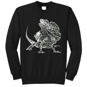 Frilled Lizard Terrarium Motif Reptiles Frilled Lizards Sweatshirt