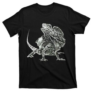 Frilled Lizard Terrarium Motif Reptiles Frilled Lizards T-Shirt