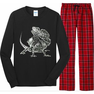 Frilled Lizard Terrarium Motif Reptiles Frilled Lizards Long Sleeve Pajama Set