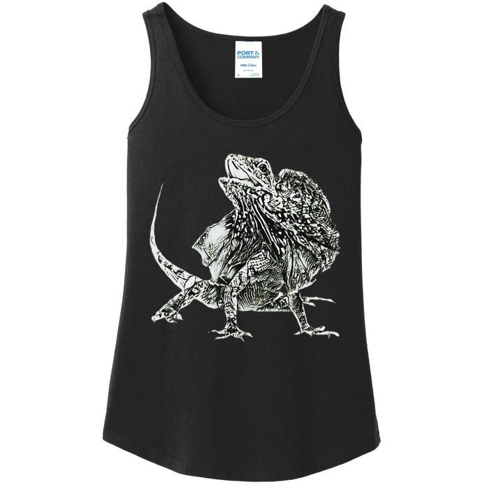 Frilled Lizard Terrarium Motif Reptiles Frilled Lizards Ladies Essential Tank