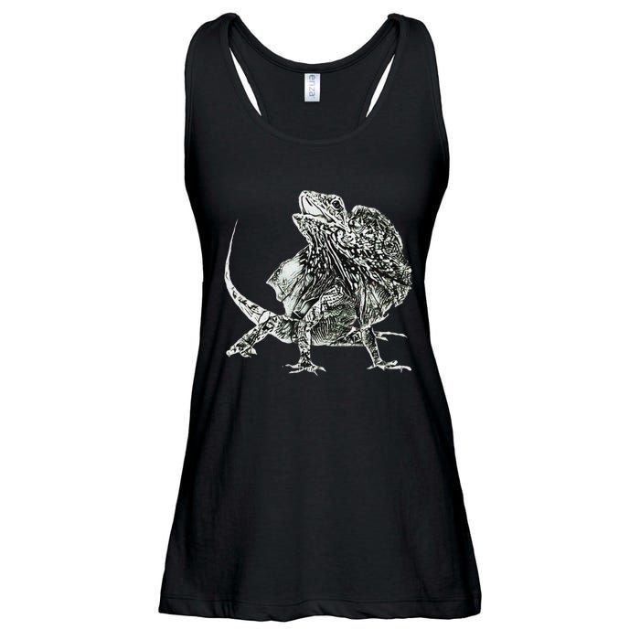 Frilled Lizard Terrarium Motif Reptiles Frilled Lizards Ladies Essential Flowy Tank