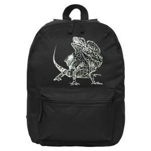 Frilled Lizard Terrarium Motif Reptiles Frilled Lizards 16 in Basic Backpack