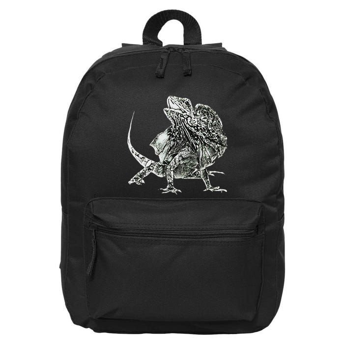 Frilled Lizard Terrarium Motif Reptiles Frilled Lizards 16 in Basic Backpack
