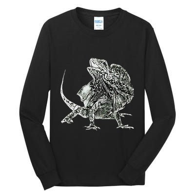 Frilled Lizard Terrarium Motif Reptiles Frilled Lizards Tall Long Sleeve T-Shirt