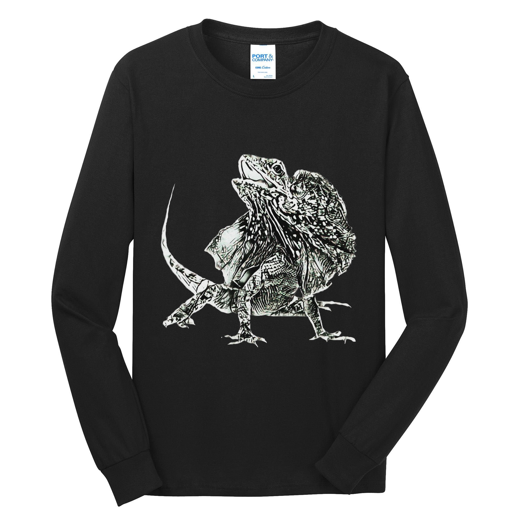 Frilled Lizard Terrarium Motif Reptiles Frilled Lizards Tall Long Sleeve T-Shirt