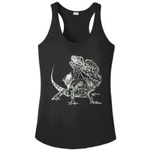 Frilled Lizard Terrarium Motif Reptiles Frilled Lizards Ladies PosiCharge Competitor Racerback Tank