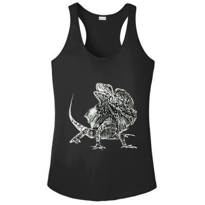 Frilled Lizard Terrarium Motif Reptiles Frilled Lizards Ladies PosiCharge Competitor Racerback Tank