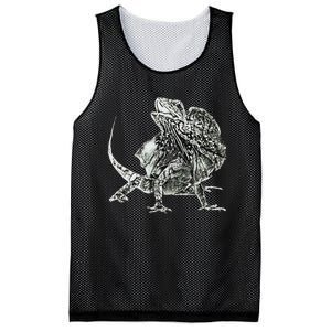 Frilled Lizard Terrarium Motif Reptiles Frilled Lizards Mesh Reversible Basketball Jersey Tank