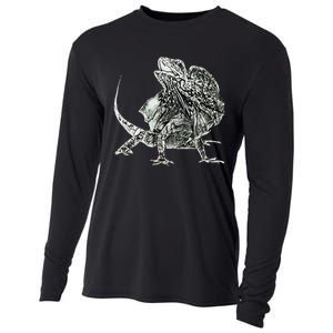 Frilled Lizard Terrarium Motif Reptiles Frilled Lizards Cooling Performance Long Sleeve Crew