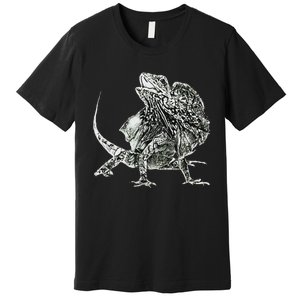 Frilled Lizard Terrarium Motif Reptiles Frilled Lizards Premium T-Shirt