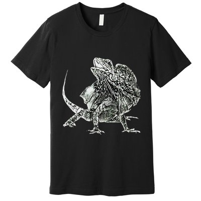 Frilled Lizard Terrarium Motif Reptiles Frilled Lizards Premium T-Shirt
