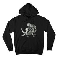 Frilled Lizard Terrarium Motif Reptiles Frilled Lizards Tall Hoodie