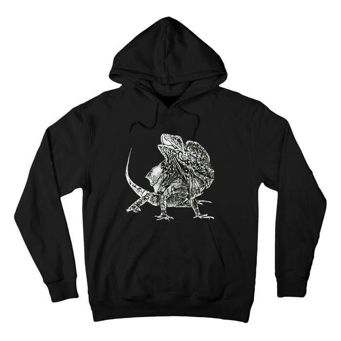 Frilled Lizard Terrarium Motif Reptiles Frilled Lizards Tall Hoodie