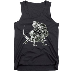 Frilled Lizard Terrarium Motif Reptiles Frilled Lizards Tank Top