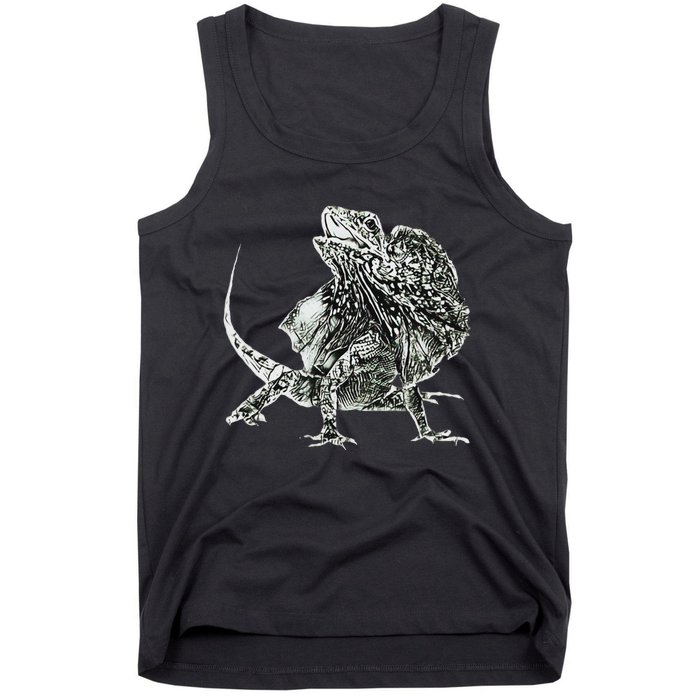 Frilled Lizard Terrarium Motif Reptiles Frilled Lizards Tank Top