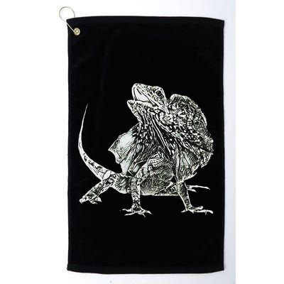 Frilled Lizard Terrarium Motif Reptiles Frilled Lizards Golf Towel