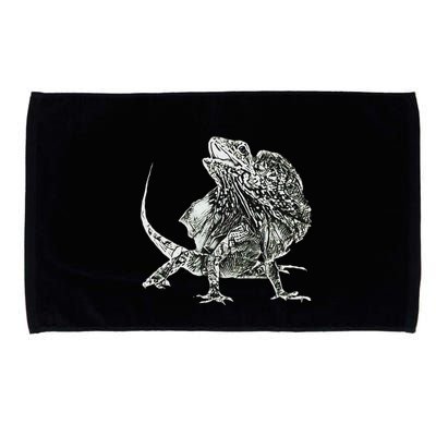 Frilled Lizard Terrarium Motif Reptiles Frilled Lizards Microfiber Hand Towel