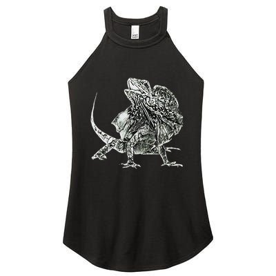 Frilled Lizard Terrarium Motif Reptiles Frilled Lizards Women's Perfect Tri Rocker Tank