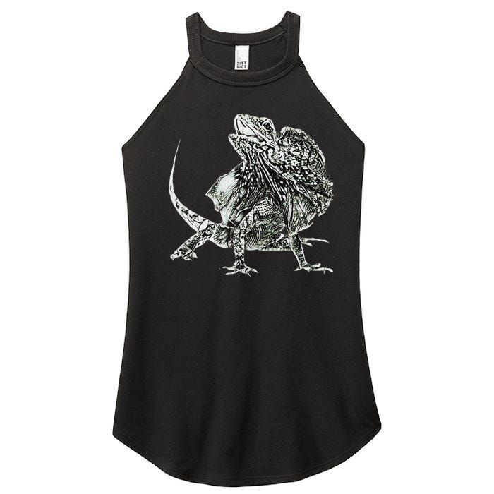 Frilled Lizard Terrarium Motif Reptiles Frilled Lizards Women's Perfect Tri Rocker Tank