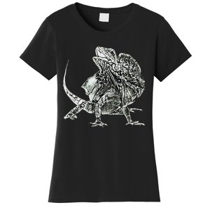 Frilled Lizard Terrarium Motif Reptiles Frilled Lizards Women's T-Shirt