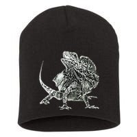 Frilled Lizard Terrarium Motif Reptiles Frilled Lizards Short Acrylic Beanie