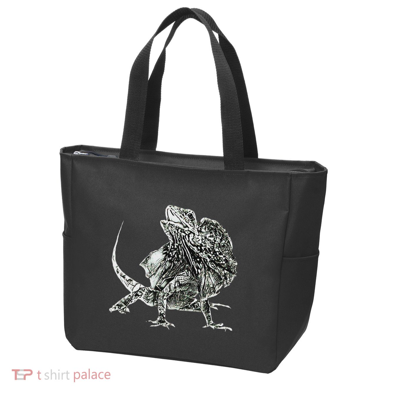 Frilled Lizard Terrarium Motif Reptiles Frilled Lizards Zip Tote Bag