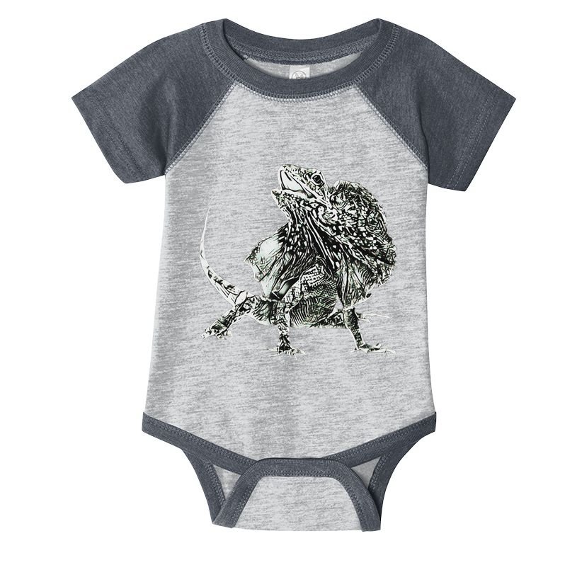 Frilled Lizard Terrarium Motif Reptiles Frilled Lizards Infant Baby Jersey Bodysuit