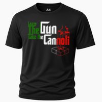 Funny Leave The Gun Take The Cannoli Italian Flag Cooling Performance Crew T-Shirt