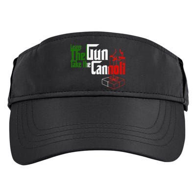 Funny Leave The Gun Take The Cannoli Italian Flag Adult Drive Performance Visor