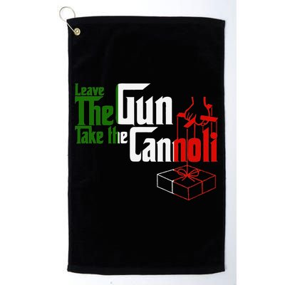Funny Leave The Gun Take The Cannoli Italian Flag Golf Towel