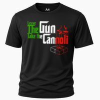 Funny Leave The Gun Take The Cannoli Italian Flag Cooling Performance Crew T-Shirt