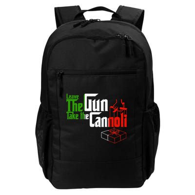 Funny Leave The Gun Take The Cannoli Italian Flag Backpack