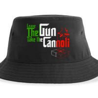 Funny Leave The Gun Take The Cannoli Italian Flag Sustainable Bucket Hat