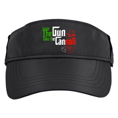 Funny Leave The Gun Take The Cannoli Italian Flag Adult Drive Performance Visor