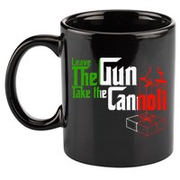 Funny Leave The Gun Take The Cannoli Italian Flag 11oz C Handle Ceramic Mug