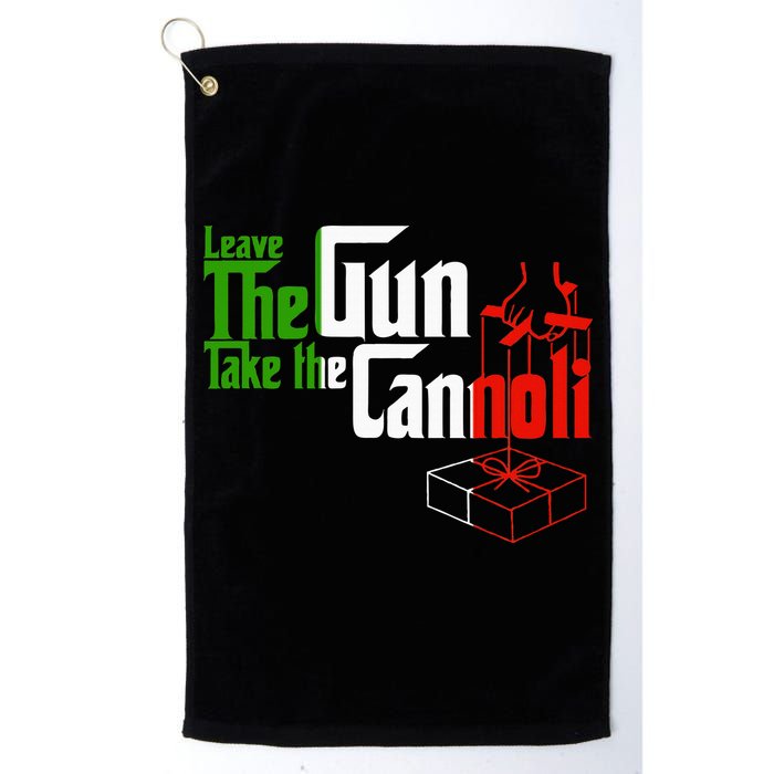 Funny Leave The Gun Take The Cannoli Italian Flag Golf Towel