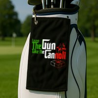 Funny Leave The Gun Take The Cannoli Italian Flag Golf Towel