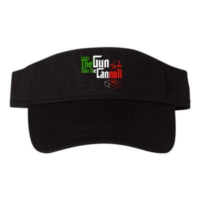 Funny Leave The Gun Take The Cannoli Italian Flag Valucap Bio-Washed Visor