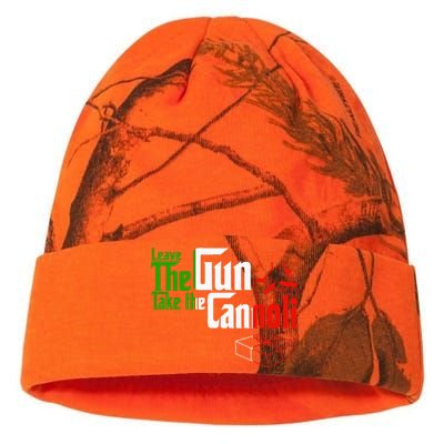 Funny Leave The Gun Take The Cannoli Italian Flag Kati Licensed 12" Camo Beanie