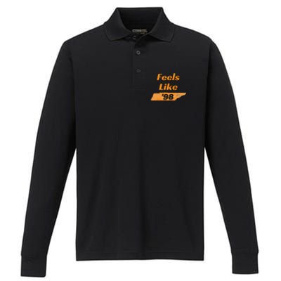 Feel Like Tennessee 1998 Tennessee 98 Performance Long Sleeve Polo