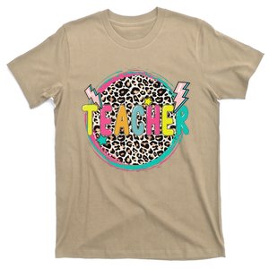 Funny Leopard Teacher Happy First Day Of School Teacher T-Shirt