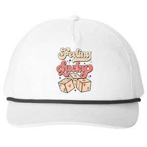 Feeling Lucky The Dice With Red Hearts Blink Gift Snapback Five-Panel Rope Hat