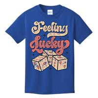 Feeling Lucky The Dice With Red Hearts Blink Gift Kids T-Shirt