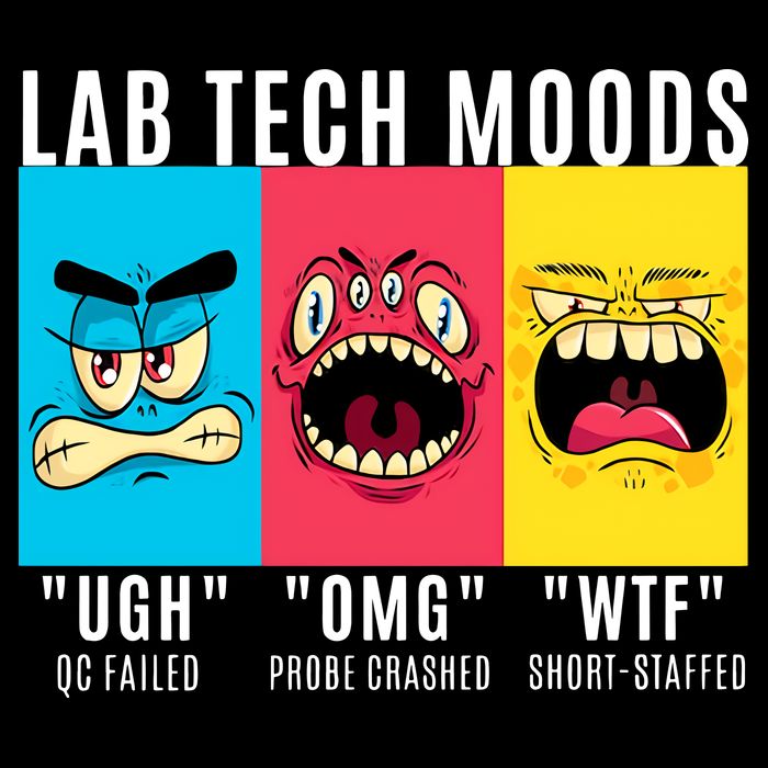 Funny Lab Tech Mood Lab Scientist Lab Week Medical Lab Science Cooling Performance Crew T-Shirt