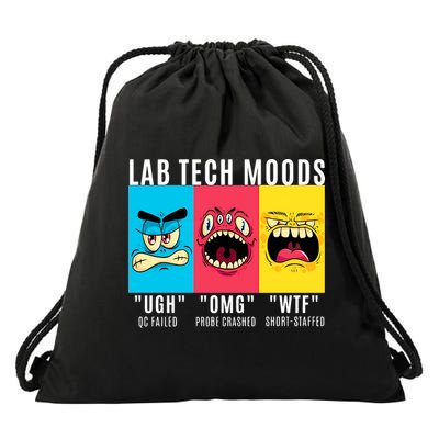 Funny Lab Tech Mood Lab Scientist Lab Week Medical Lab Science Drawstring Bag